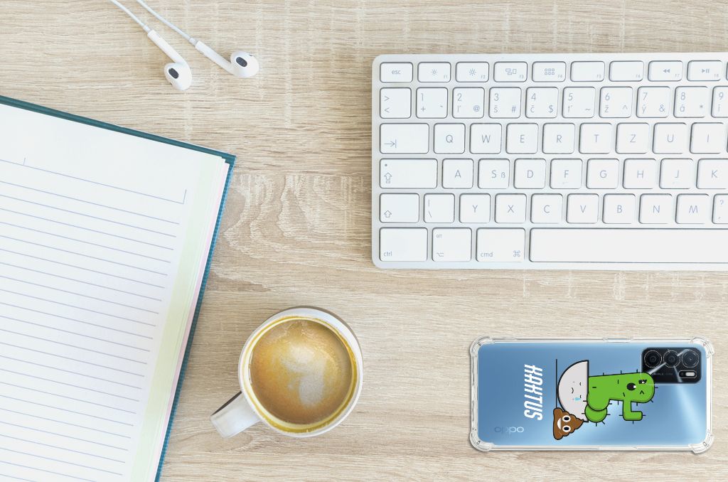 OPPO A16 | A16s | A54s Stevig Bumper Hoesje Cactus Poo B2C Telecom