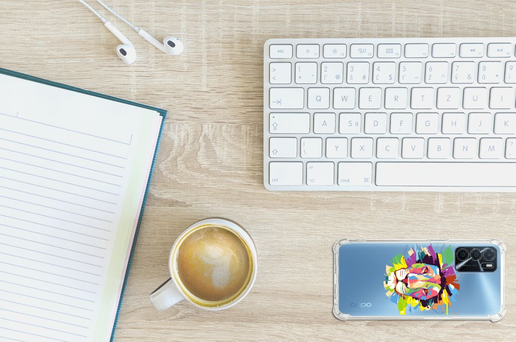 OPPO A16 | A16s | A54s Stevig Bumper Hoesje Lion Color B2C Telecom