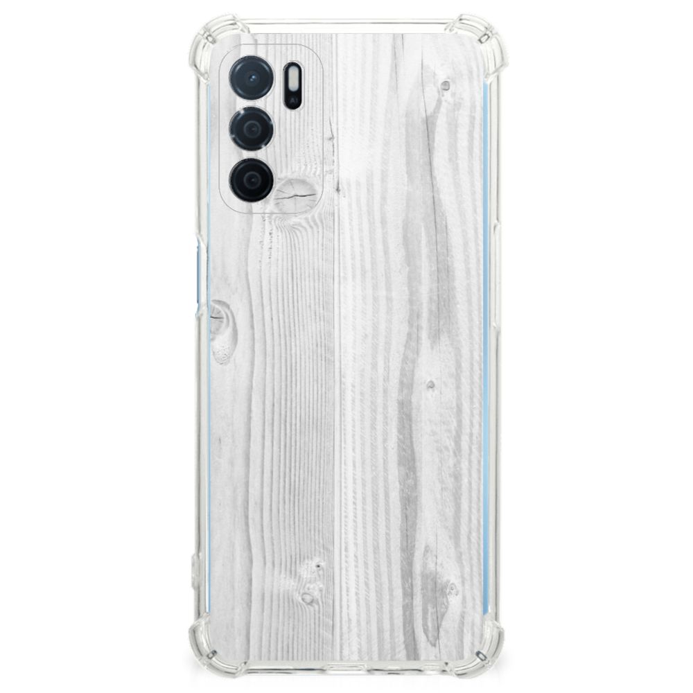 OPPO A16 | A16s | A54s Stevig Telefoonhoesje White Wood B2C Telecom