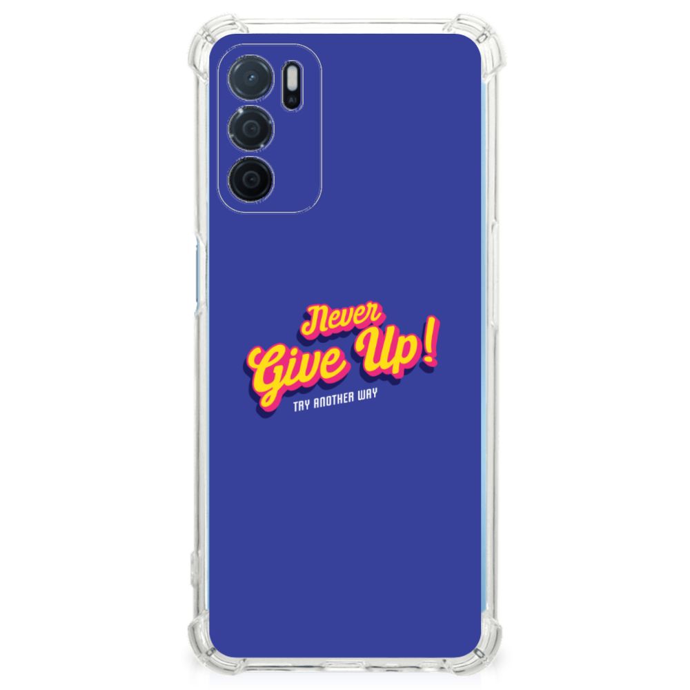 OPPO A16 | A16s | A54s Telefoonhoesje met tekst Never Give Up B2C Telecom