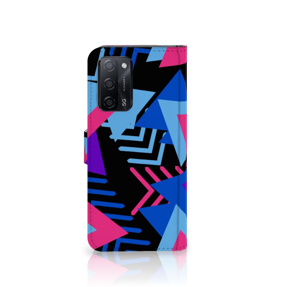 OPPO A16/A16s/A54s Book Case Funky Triangle