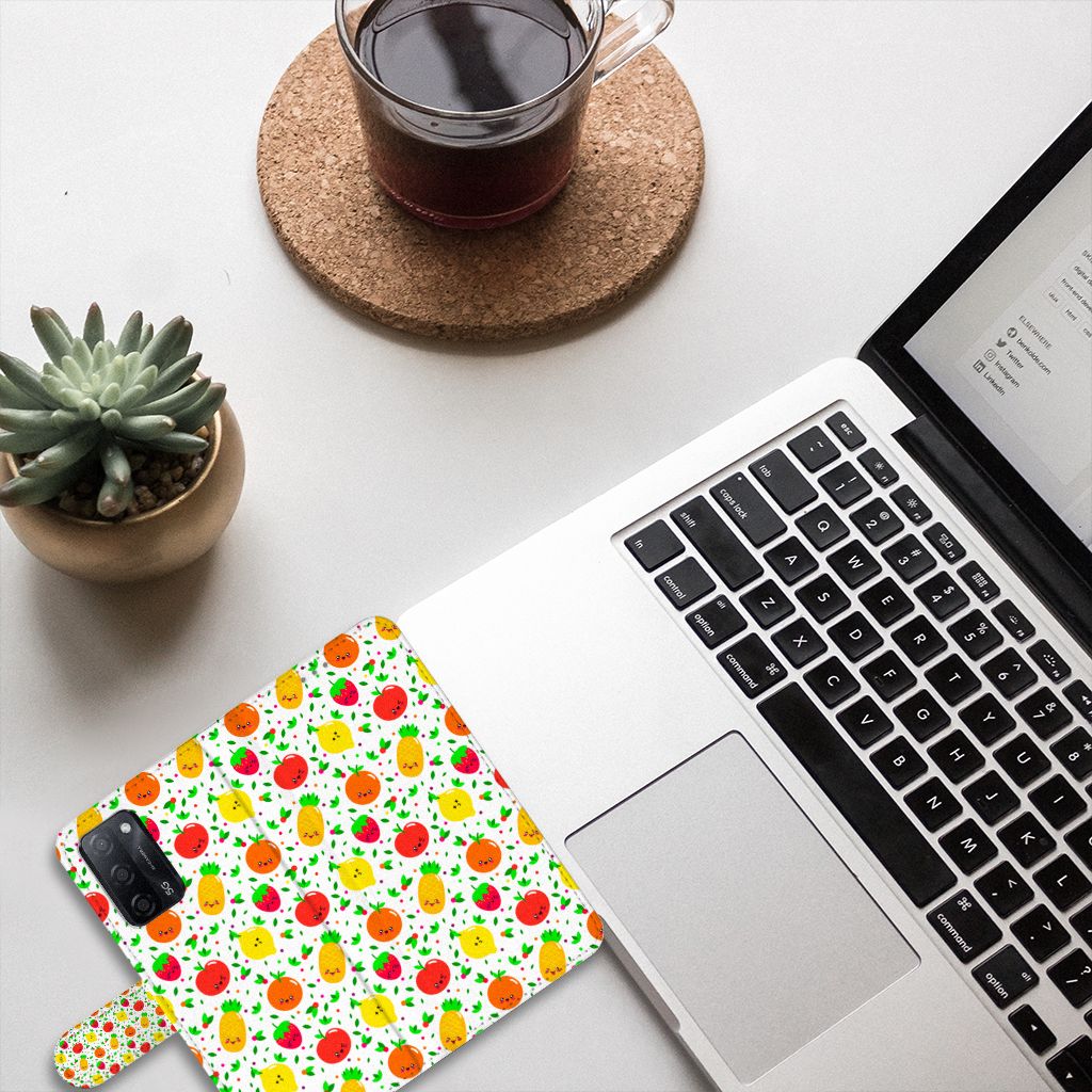 OPPO A16/A16s/A54s Book Cover Fruits