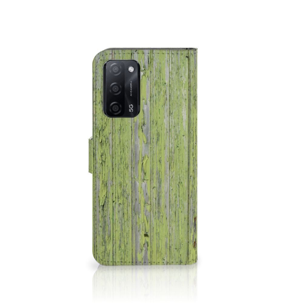 OPPO A16/A16s/A54s Book Style Case Green Wood