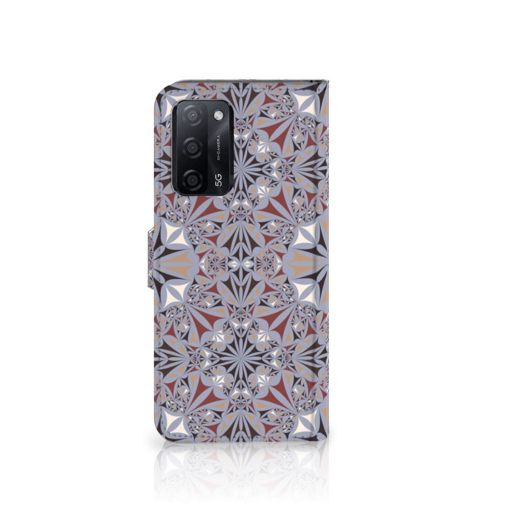 OPPO A16/A16s/A54s Bookcase Flower Tiles