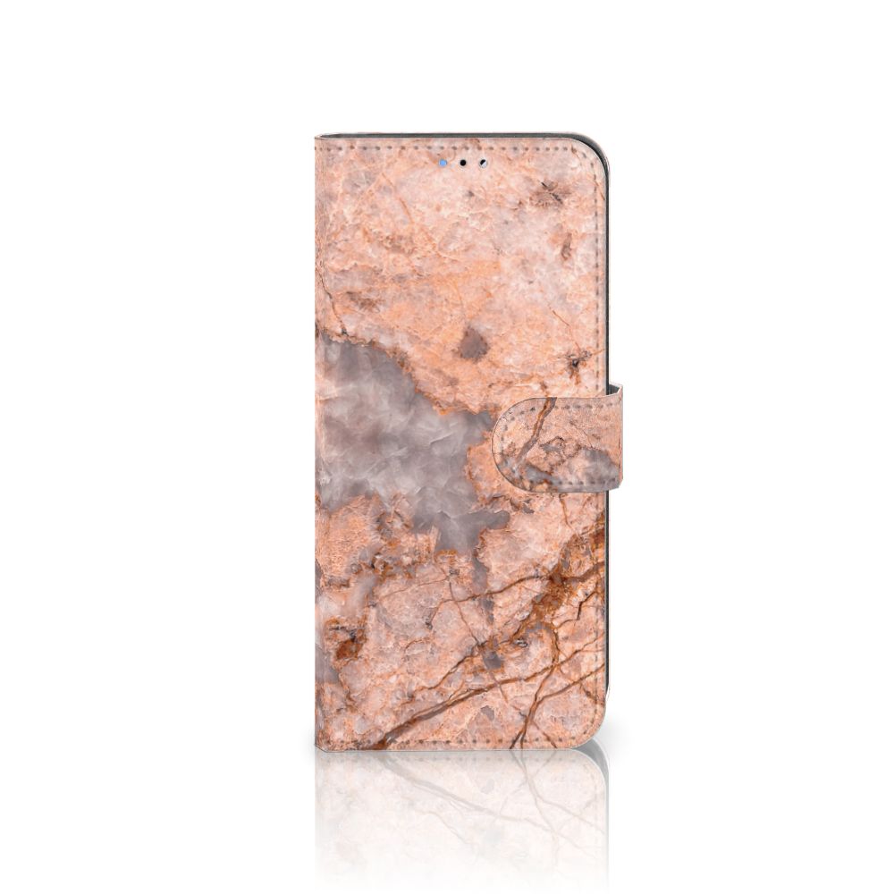 OPPO A16/A16s/A54s Bookcase Marmer Oranje