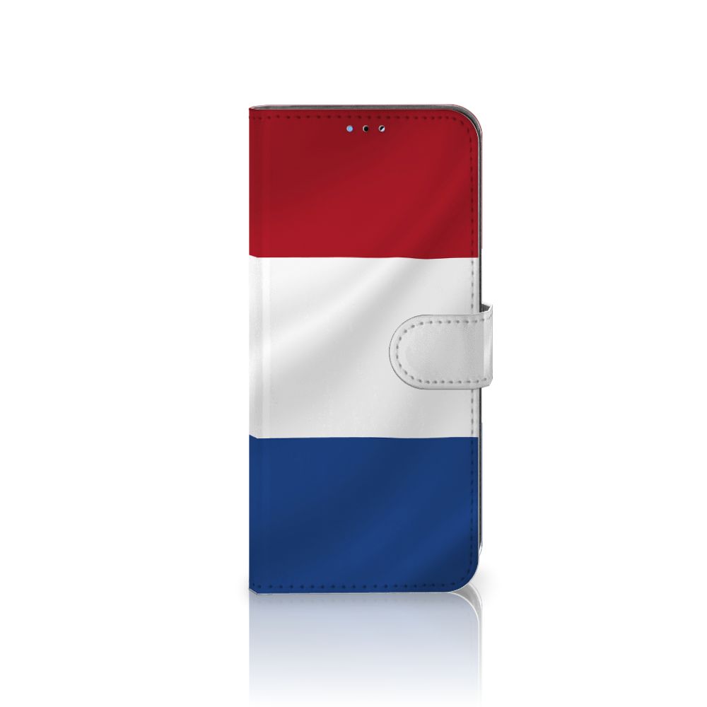 OPPO A16/A16s/A54s Bookstyle Case Nederlandse Vlag met artistiek ontwerp van de Nederlandse vlag.