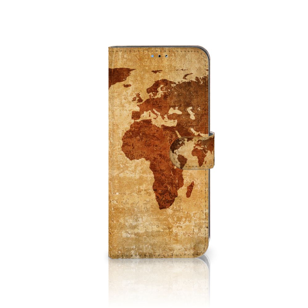 OPPO A16/A16s/A54s Flip Cover Wereldkaart