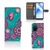 OPPO A16/A16s/A54s Hoesje Cirkels en Vlinders bookstyle case bloemen aanzicht