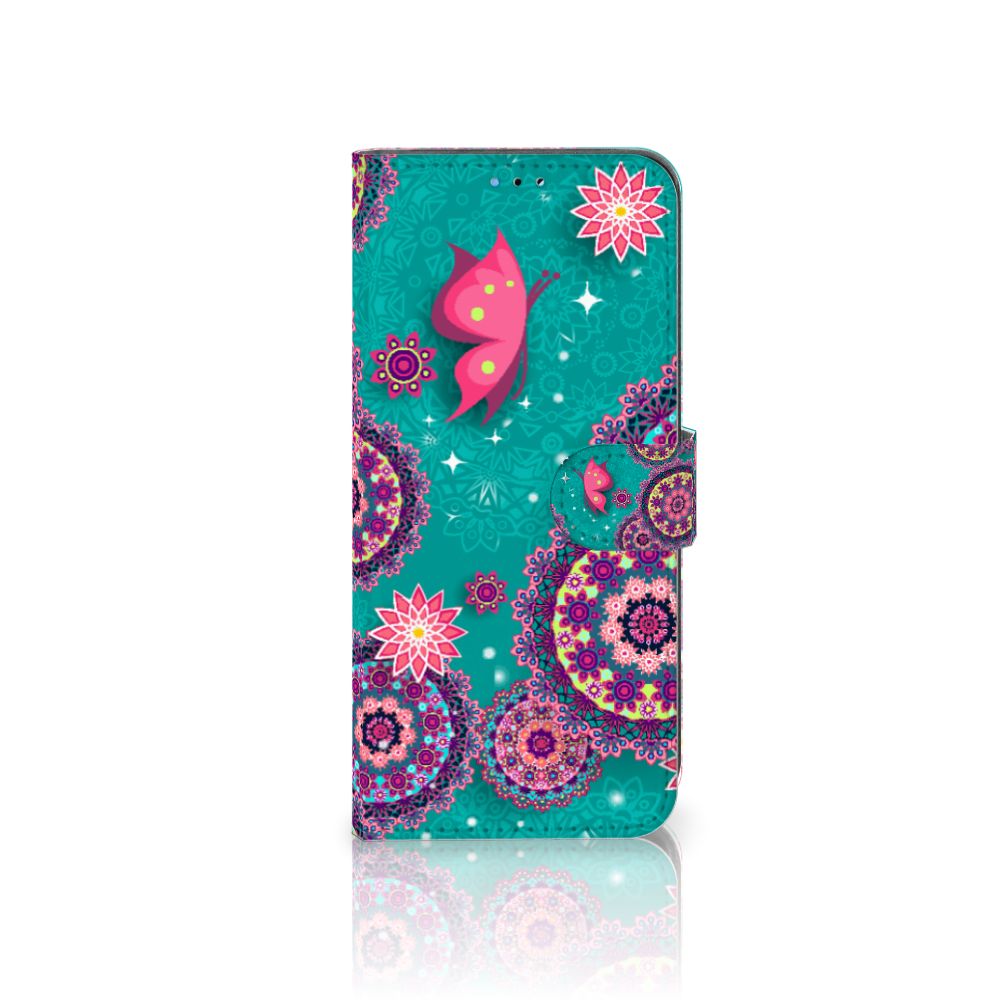 OPPO A16/A16s/A54s Hoesje Cirkels en Vlinders design Cirkels Vlinders aanzicht