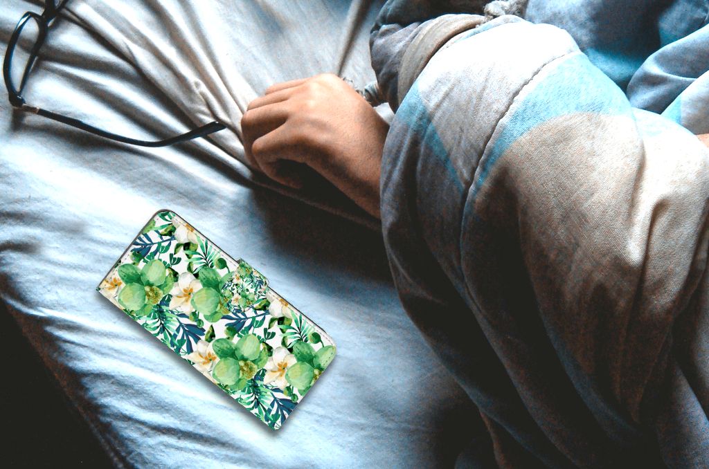 OPPO A16/A16s/A54s Hoesje Orchidee Groen