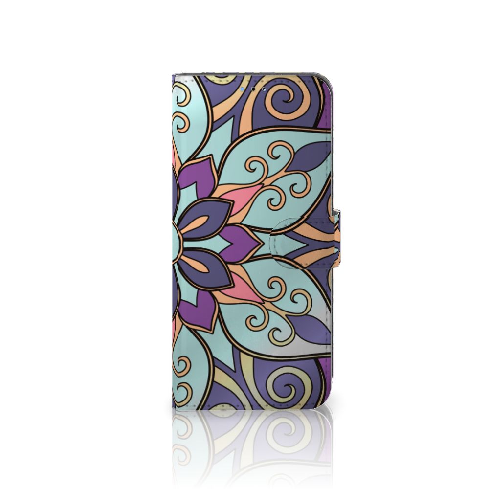 OPPO A16/A16s/A54s Hoesje Purple Flower