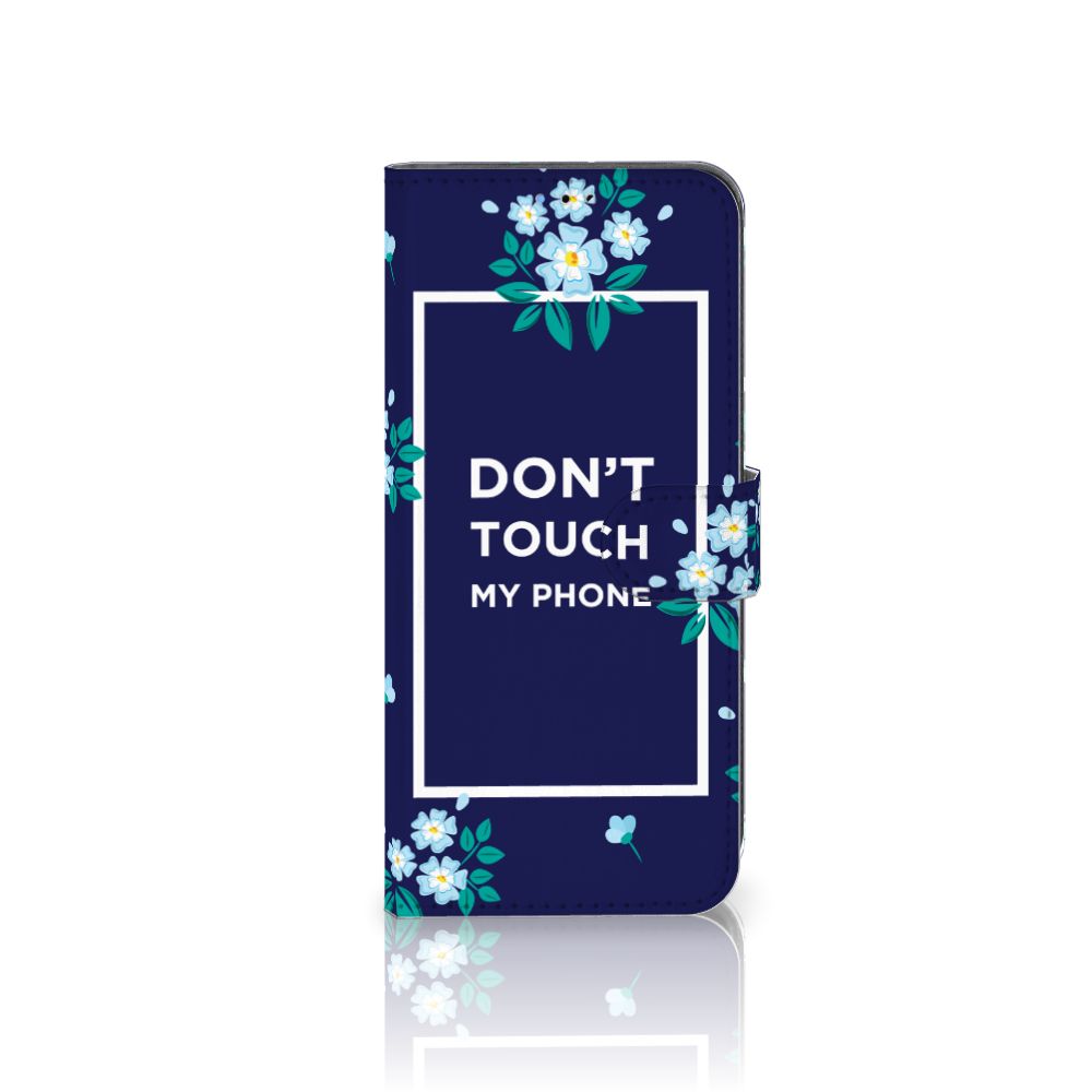 OPPO A16/A16s/A54s Portemonnee Hoesje Flowers Blue DTMP