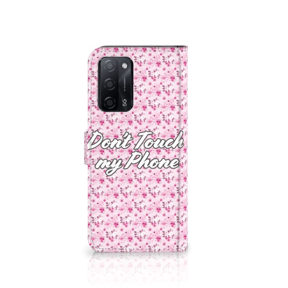 OPPO A16/A16s/A54s Portemonnee Hoesje Flowers Pink DTMP