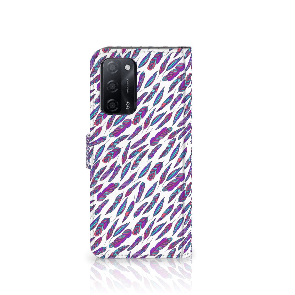 OPPO A16/A16s/A54s Telefoon Hoesje Feathers Color