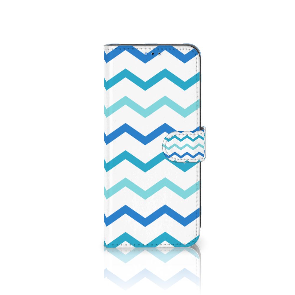 OPPO A16/A16s/A54s Telefoon Hoesje Zigzag Blauw