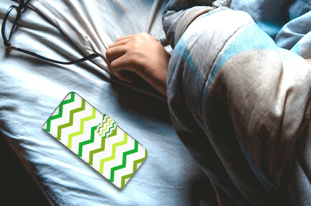 OPPO A16/A16s/A54s Telefoon Hoesje Zigzag Groen