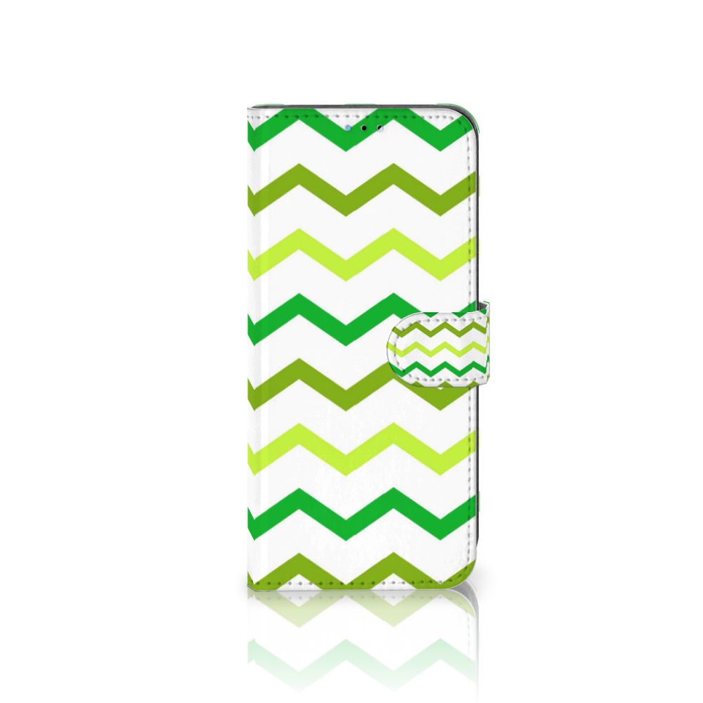OPPO A16/A16s/A54s Telefoon Hoesje Zigzag Groen
