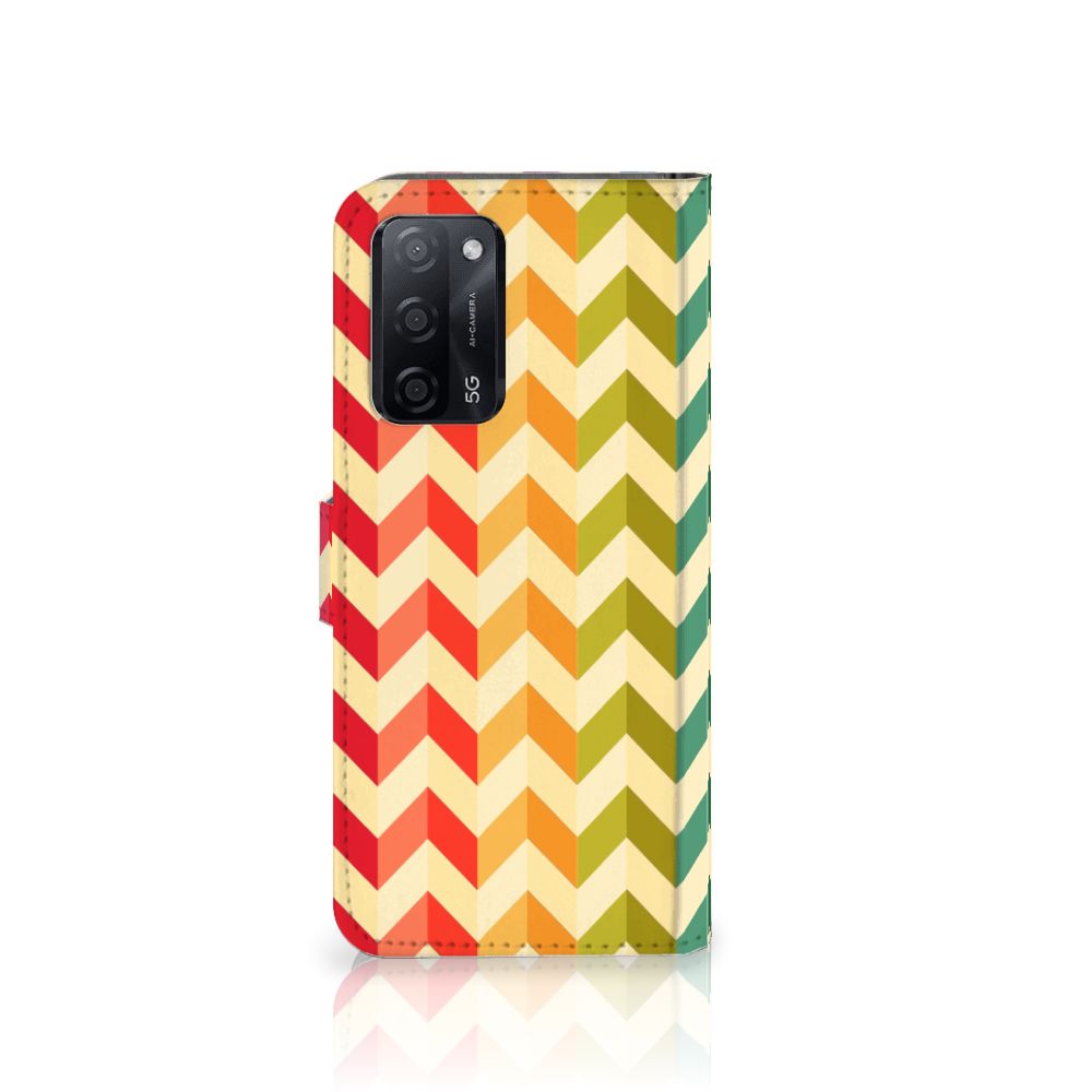 OPPO A16/A16s/A54s Telefoon Hoesje Zigzag Multi Color