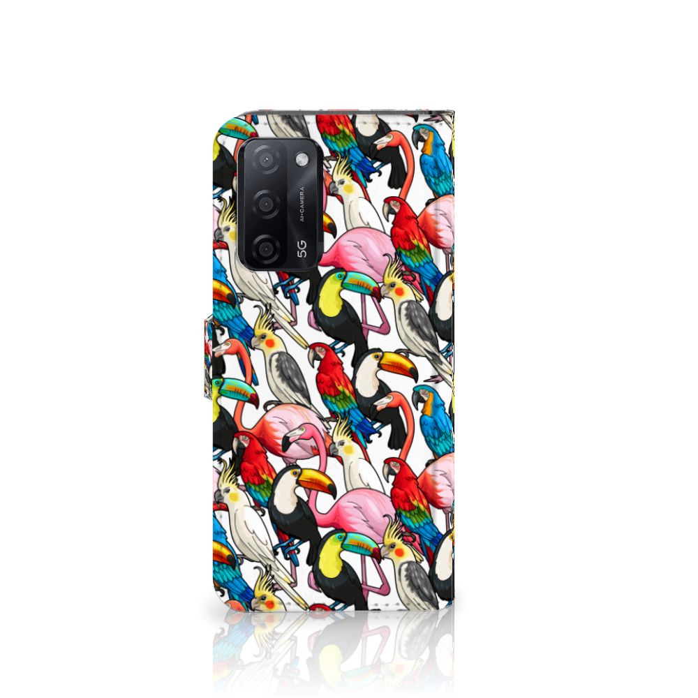 OPPO A16/A16s/A54s Telefoonhoesje met Pasjes Birds