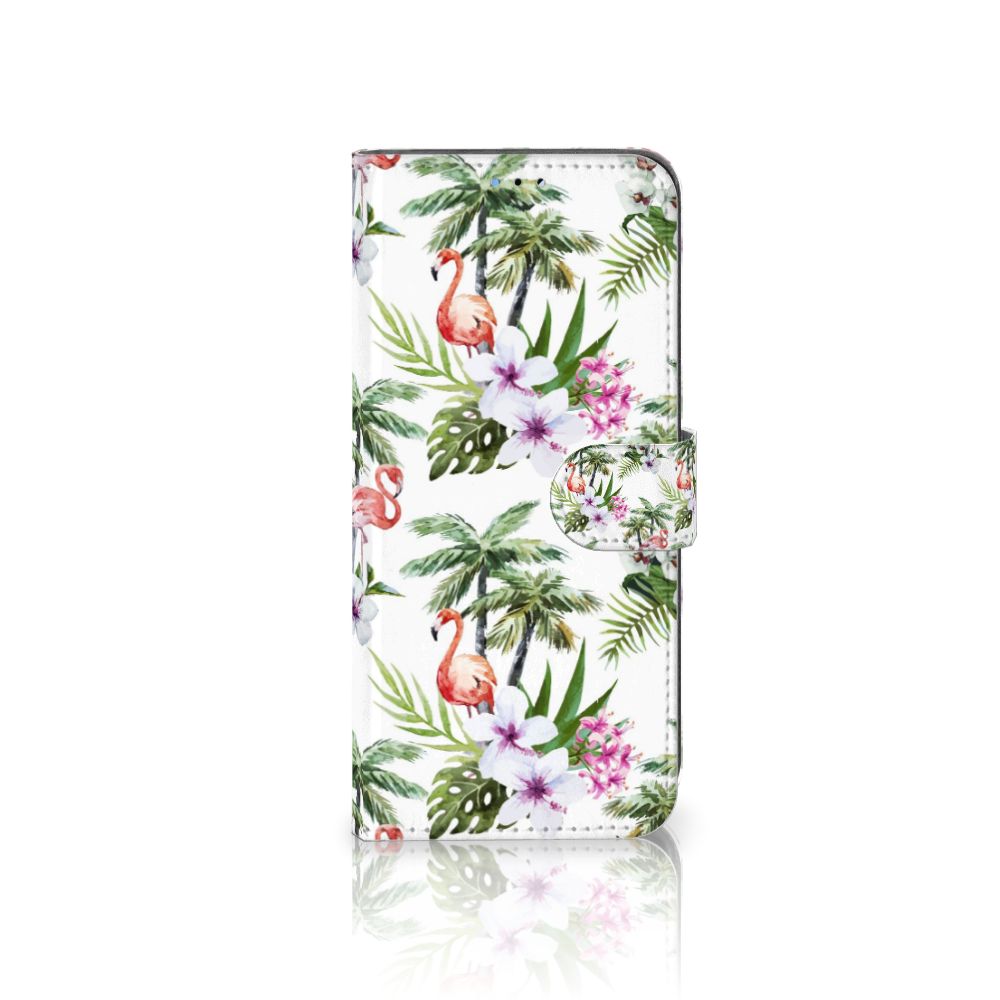 OPPO A16/A16s/A54s Telefoonhoesje met Pasjes Flamingo Palms