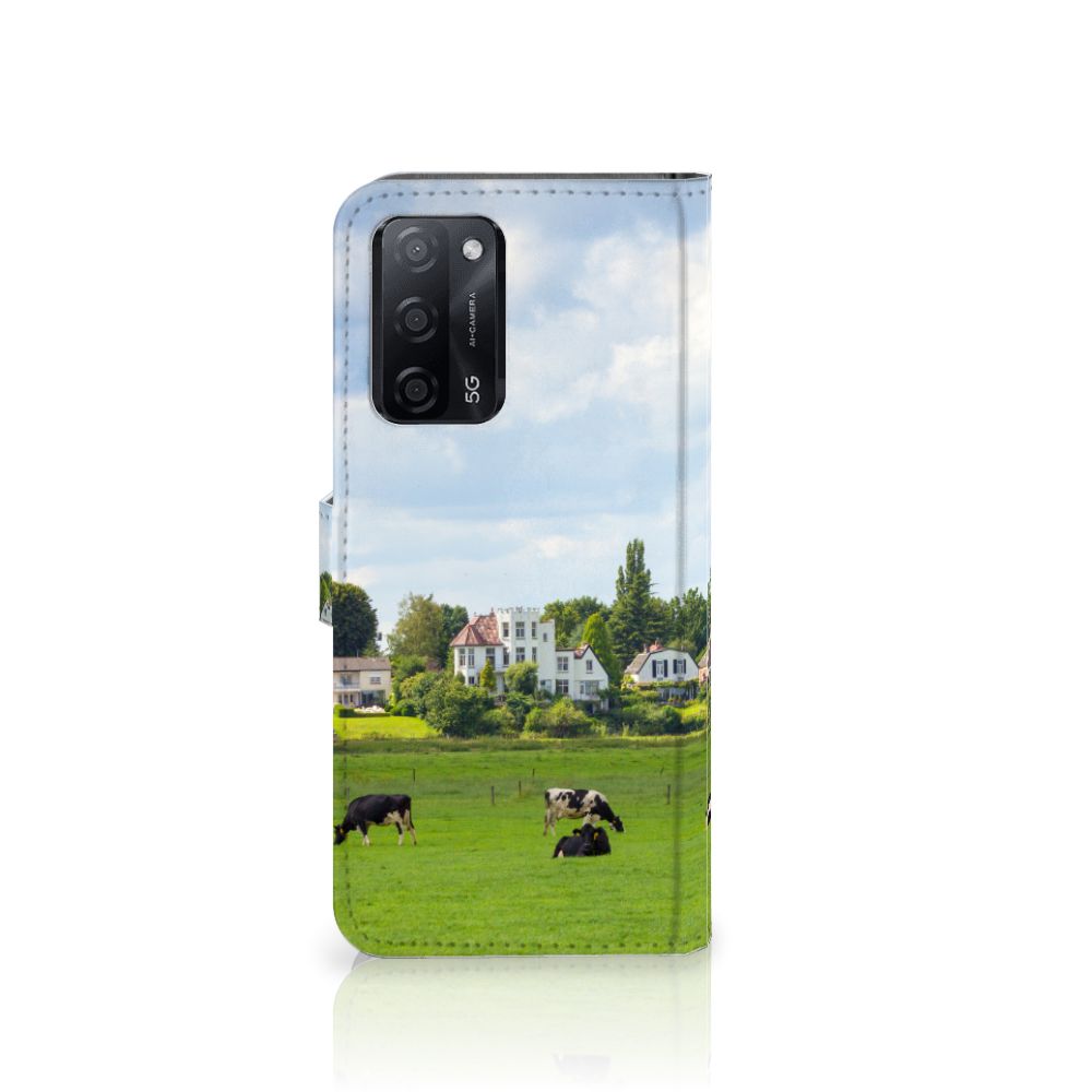 OPPO A16/A16s/A54s Telefoonhoesje met Pasjes Koeien