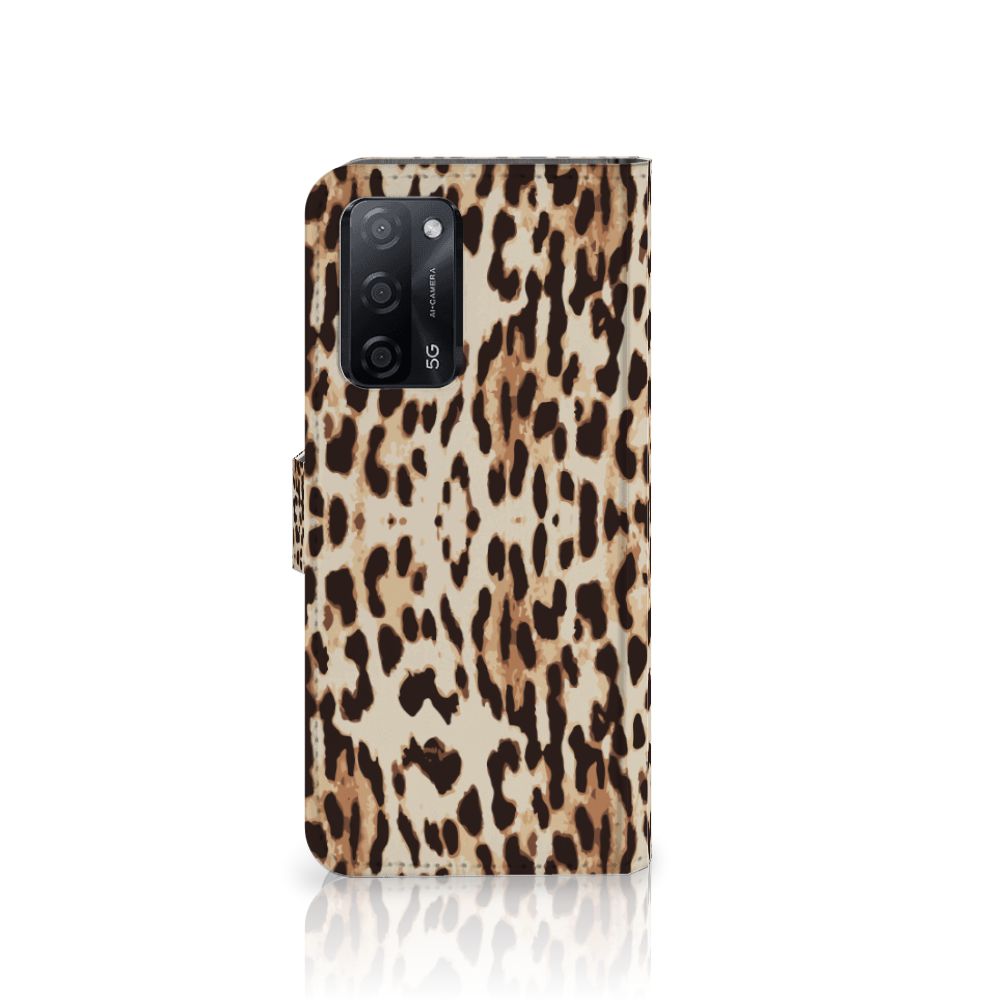 OPPO A16/A16s/A54s Telefoonhoesje met Pasjes Leopard