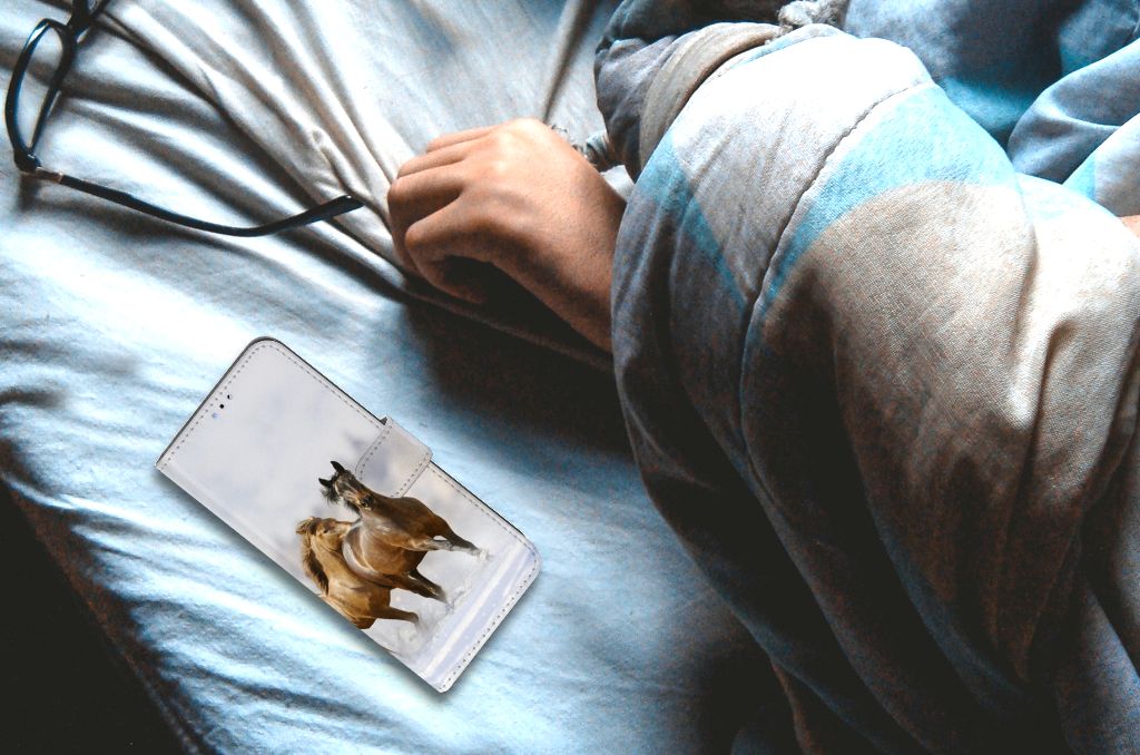 OPPO A16/A16s/A54s Telefoonhoesje met Pasjes Paarden