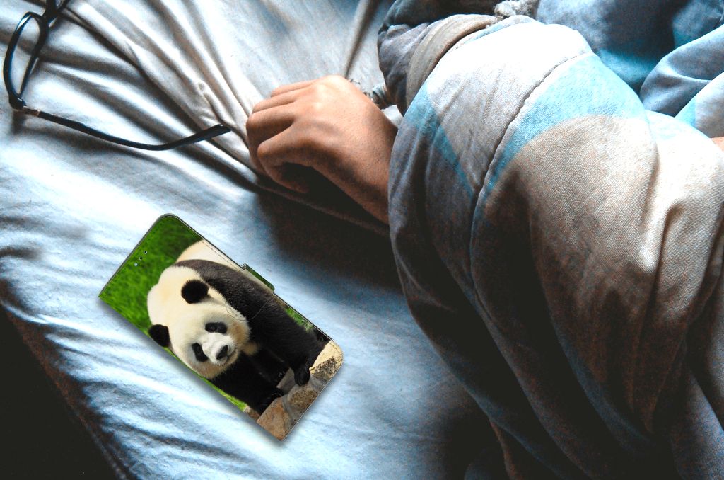 OPPO A16/A16s/A54s Telefoonhoesje met Pasjes Panda