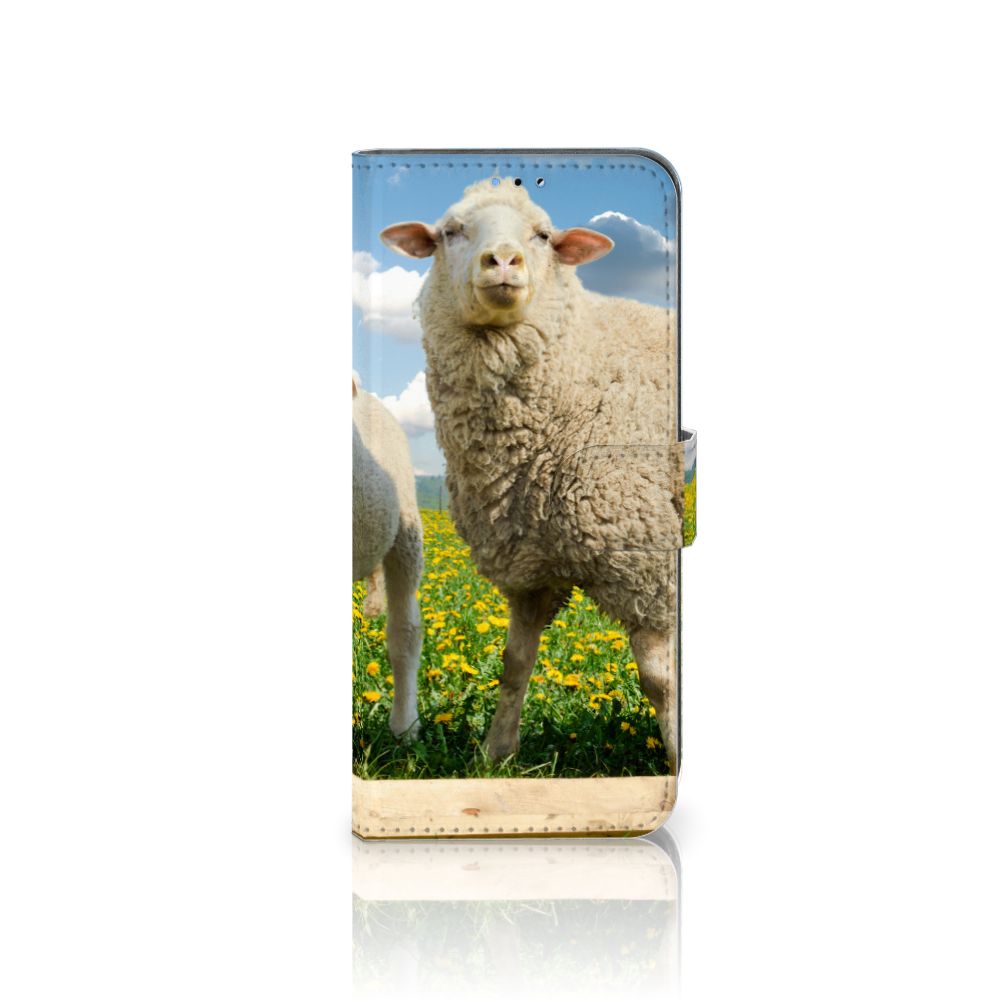 OPPO A16/A16s/A54s Telefoonhoesje met Pasjes Schaap en Lammetje