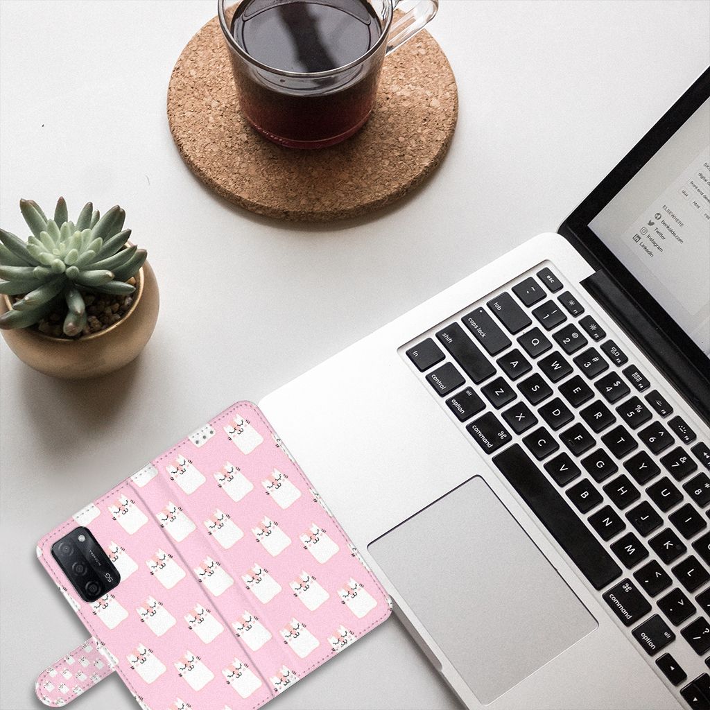 OPPO A16/A16s/A54s Telefoonhoesje met Pasjes Sleeping Cats