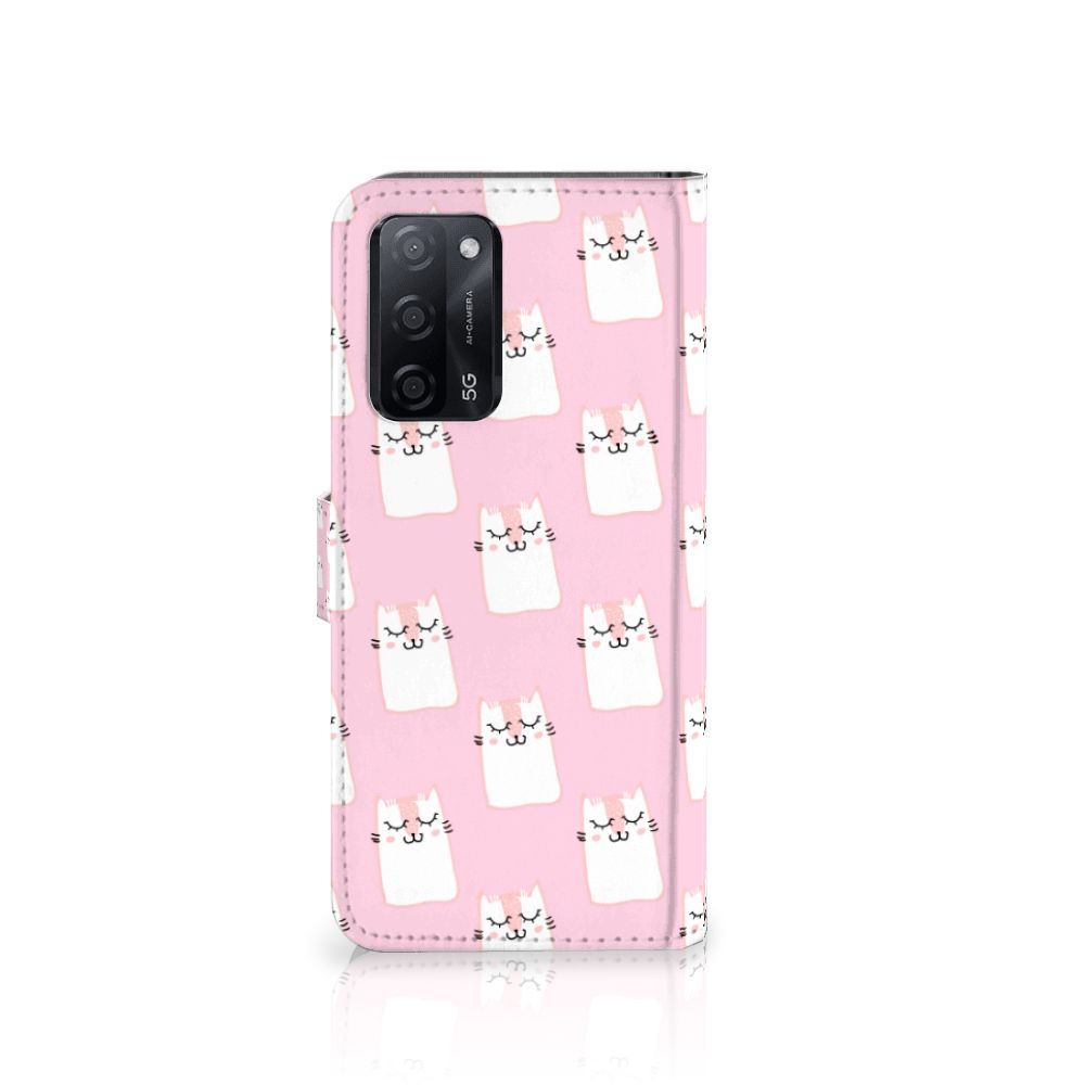 OPPO A16/A16s/A54s Telefoonhoesje met Pasjes Sleeping Cats