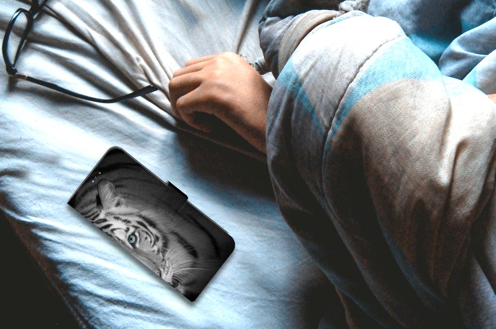 OPPO A16/A16s/A54s Telefoonhoesje met Pasjes Tijger