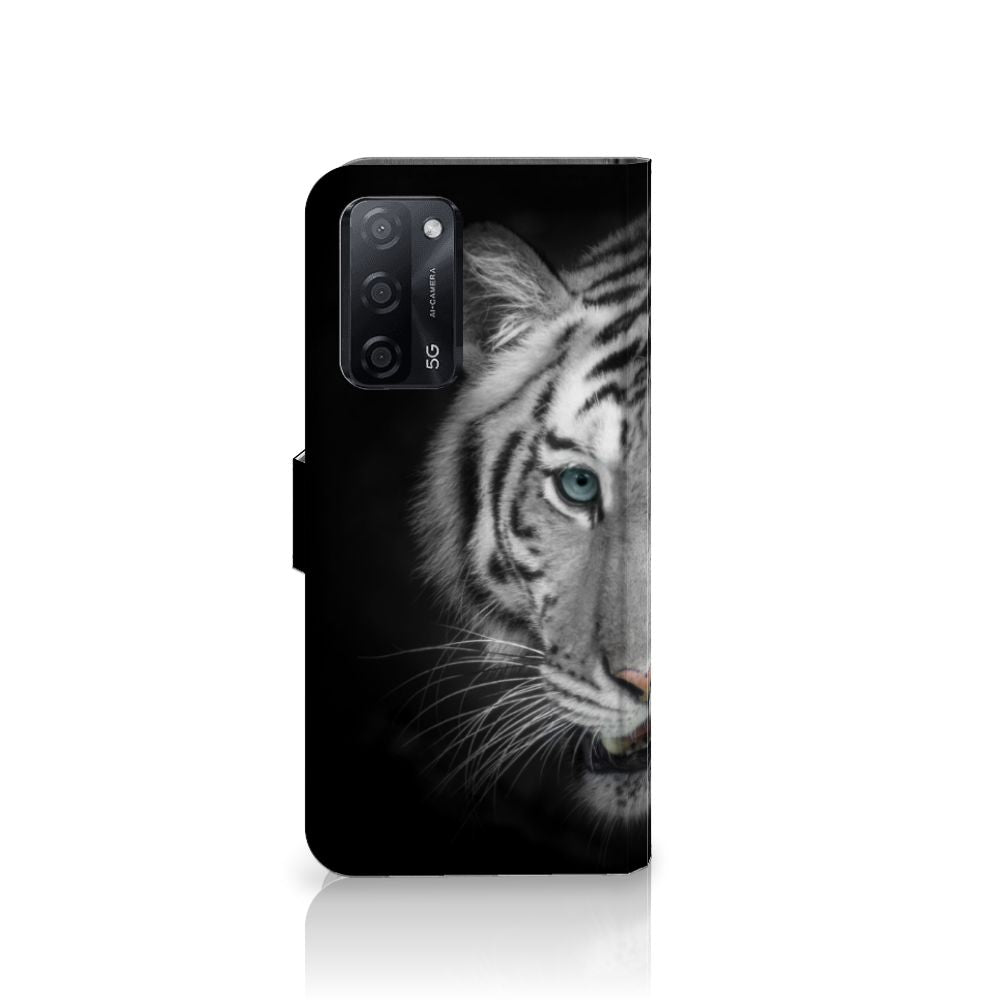 OPPO A16/A16s/A54s Telefoonhoesje met Pasjes Tijger
