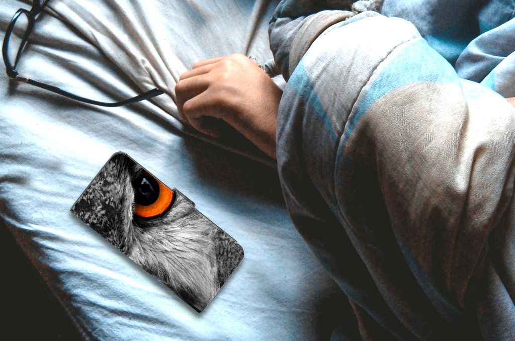 OPPO A16/A16s/A54s Telefoonhoesje met Pasjes Uil