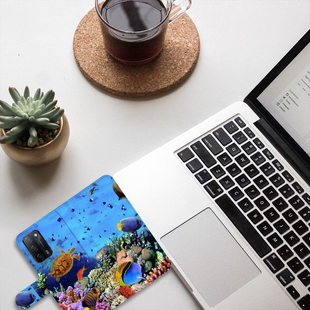 OPPO A16/A16s/A54s Telefoonhoesje met Pasjes Vissen