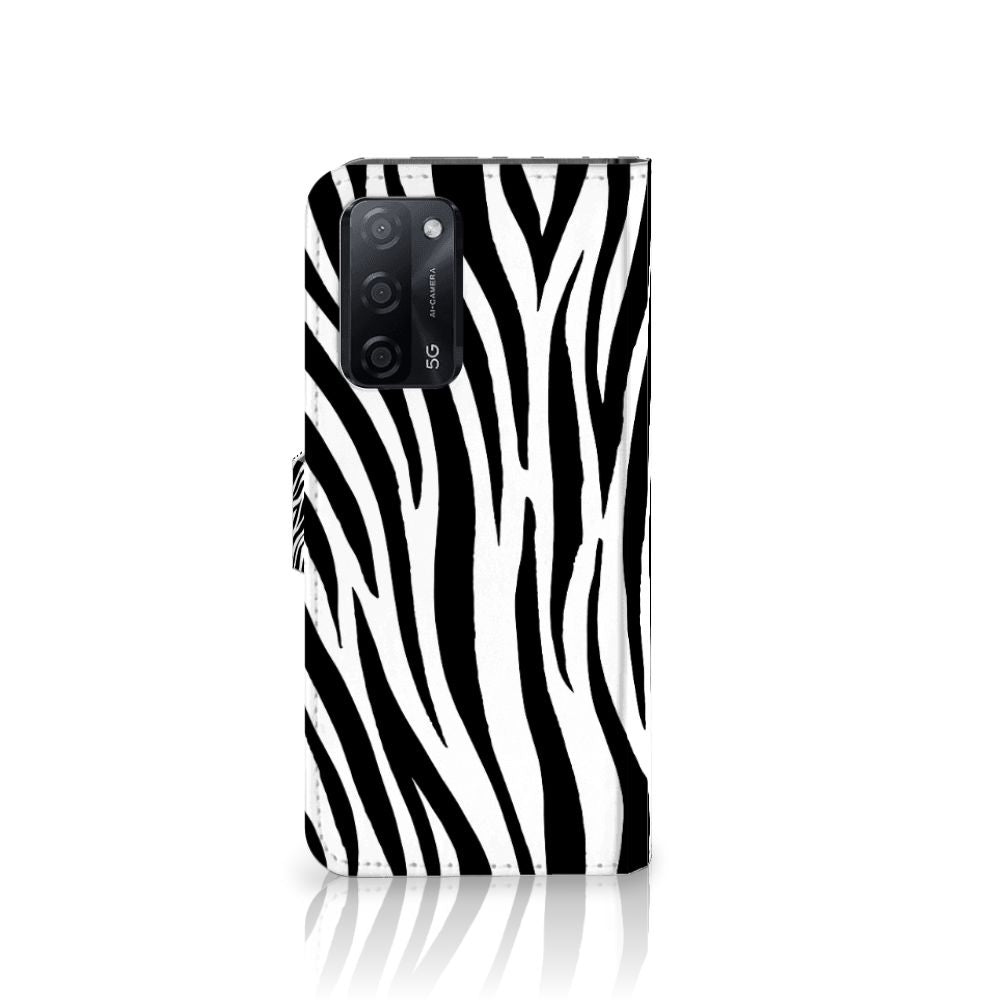 OPPO A16/A16s/A54s Telefoonhoesje met Pasjes Zebra