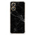 OPPO A17 Anti-Shock Hoesje Marmer Zwart achterkant