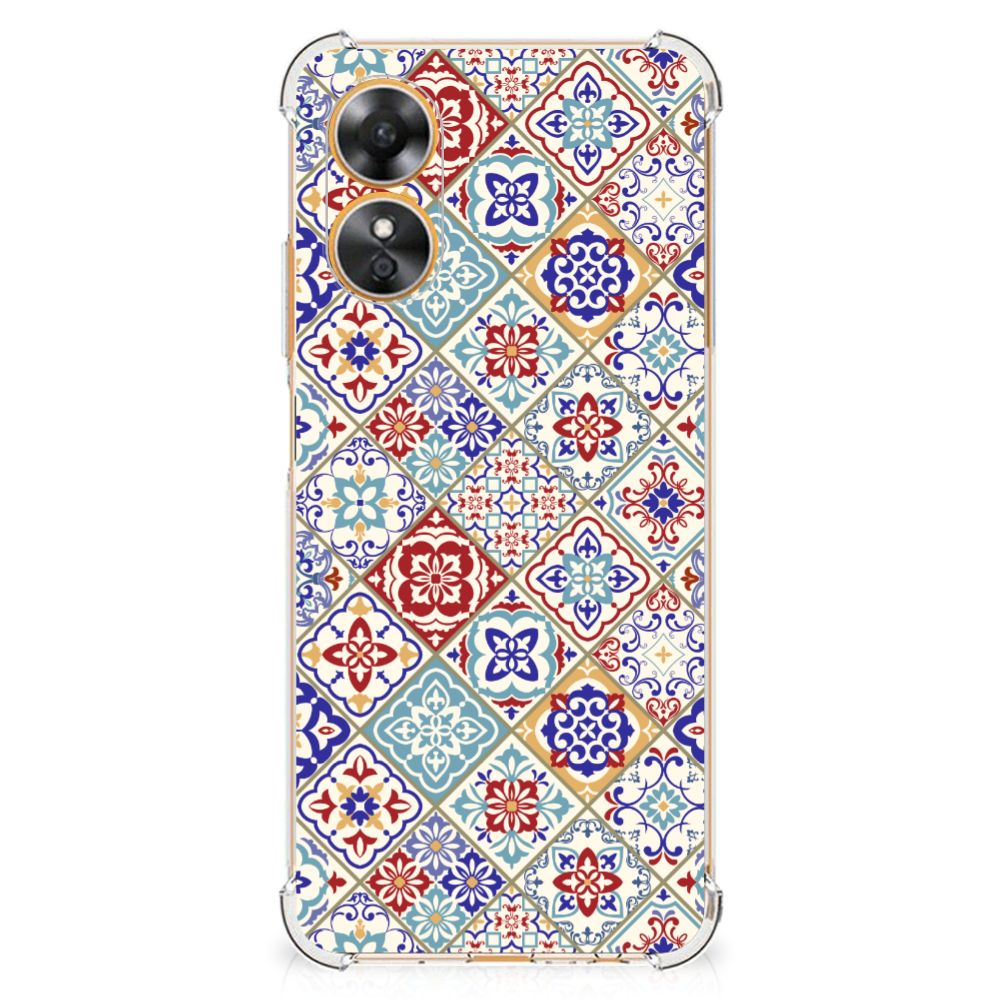OPPO A17 Anti-Shock Hoesje Tiles Color B2C Telecom
