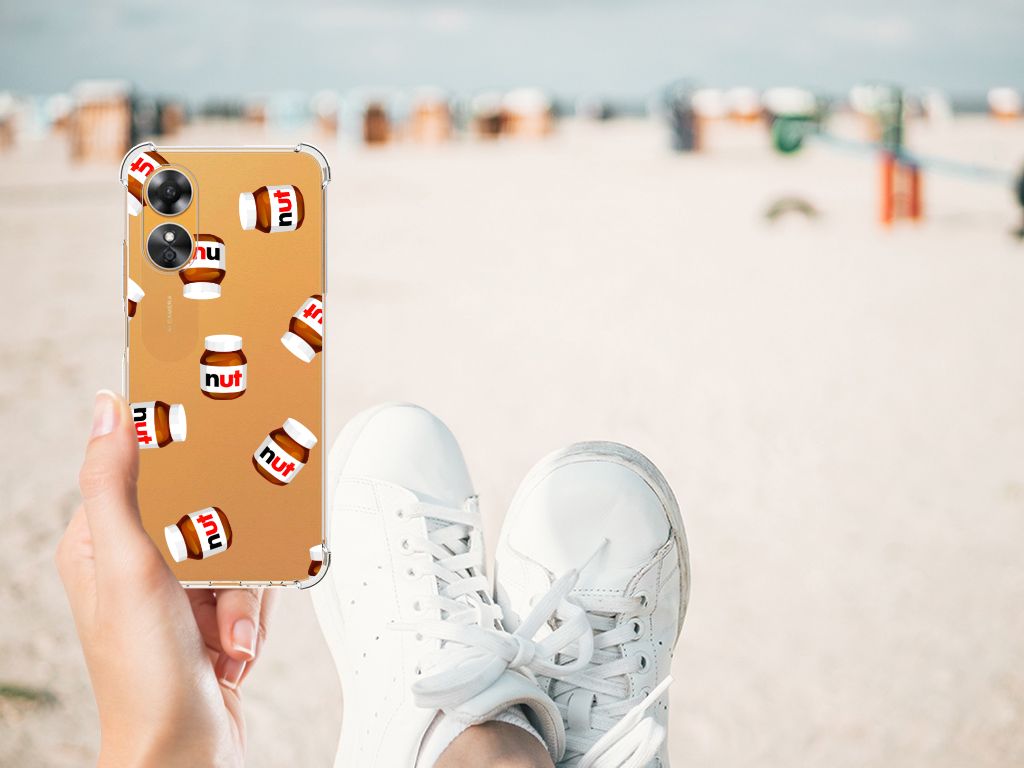OPPO A17 Beschermhoes Nut Jar telefoonhoesje Nut Jar design aanzicht