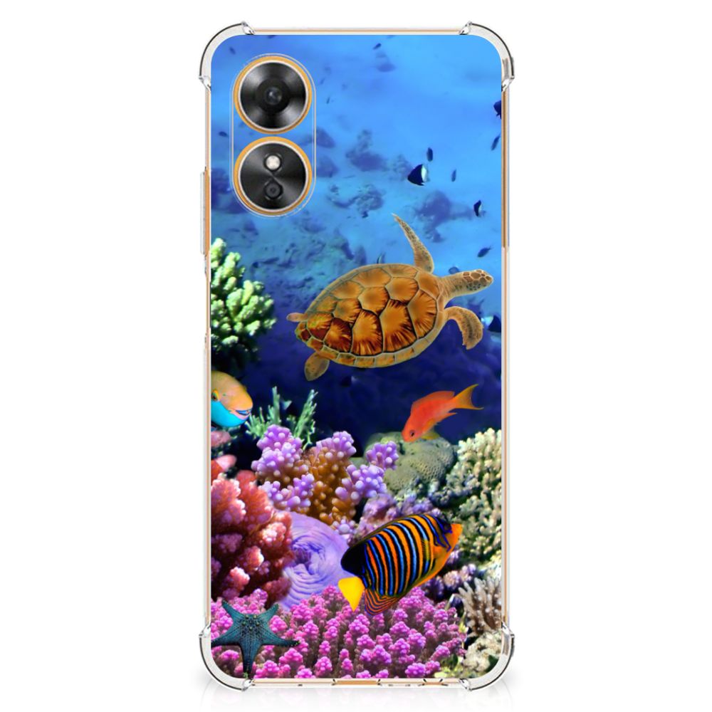 OPPO A17 Case Anti-shock Vissen zee schildpad koraal vissen