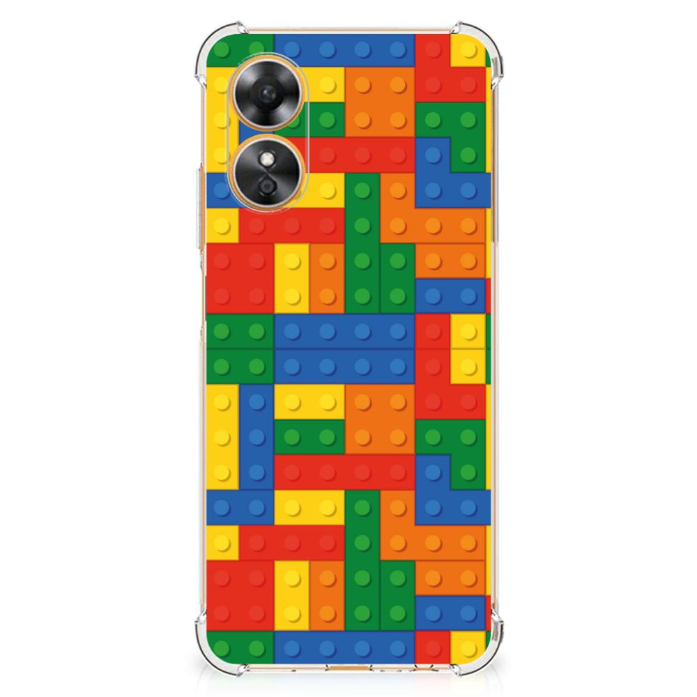 OPPO A17 Doorzichtige Silicone Hoesje Blokken B2C Telecom