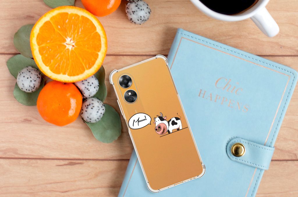 OPPO A17 Stevig Bumper Hoesje Cow B2C Telecom