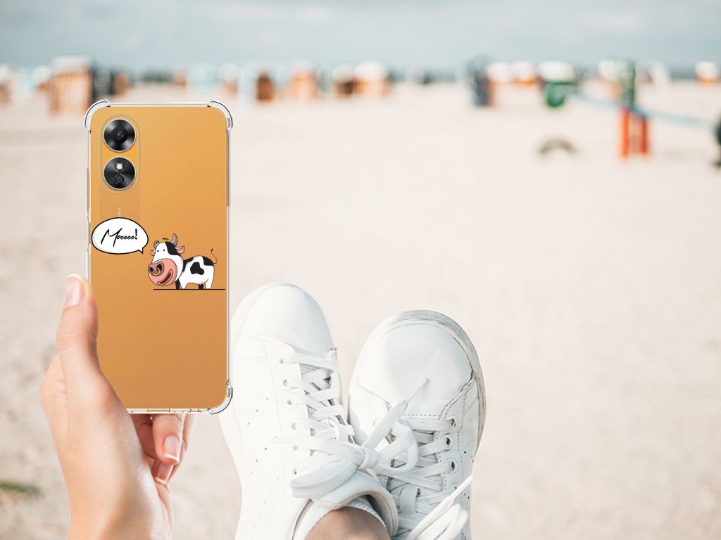 OPPO A17 Stevig Bumper Hoesje Cow B2C Telecom