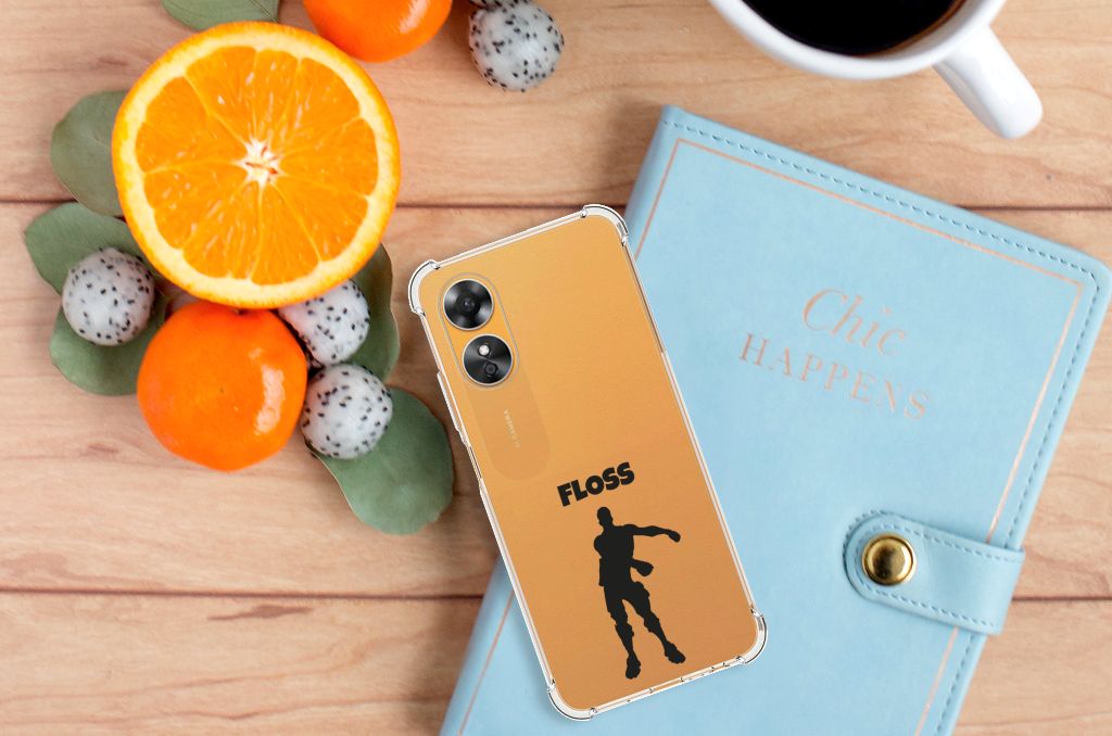 OPPO A17 Stevig Bumper Hoesje Floss aanzicht