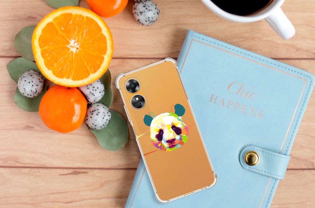 OPPO A17 Stevig Bumper Hoesje Panda Color B2C Telecom