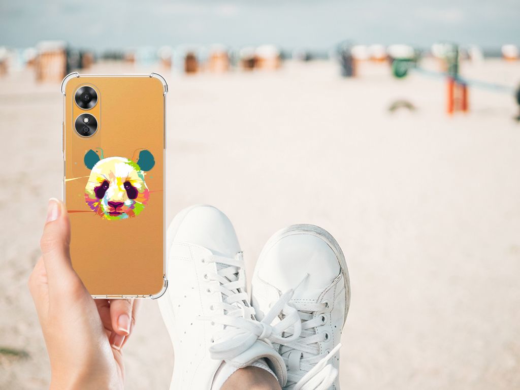 OPPO A17 Stevig Bumper Hoesje Panda Color B2C Telecom