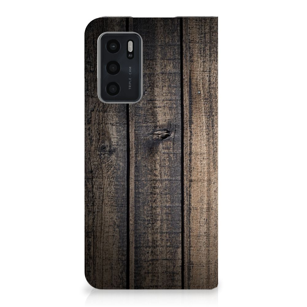 OPPO A54s | A16 | A16s Book Wallet Case Steigerhout - B2C Telecom
