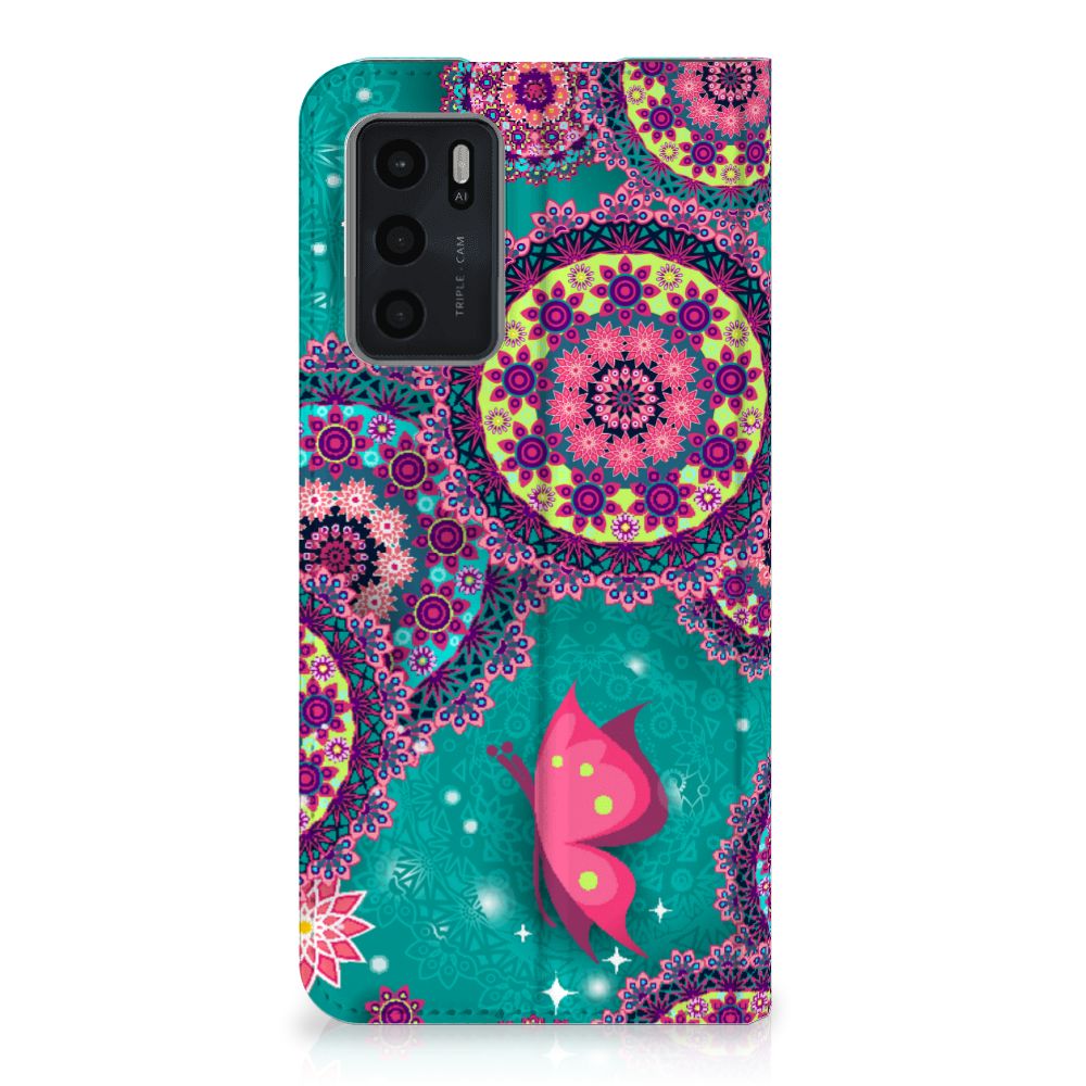 OPPO A54s | A16 | A16s Bookcase Cirkels en Vlinders - B2C Telecom