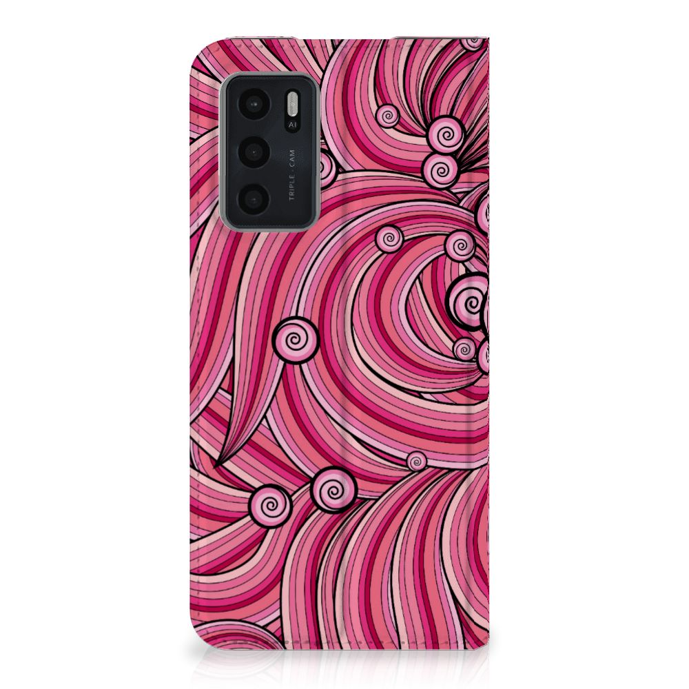 OPPO A54s | A16 | A16s Bookcase Swirl Pink - B2C Telecom