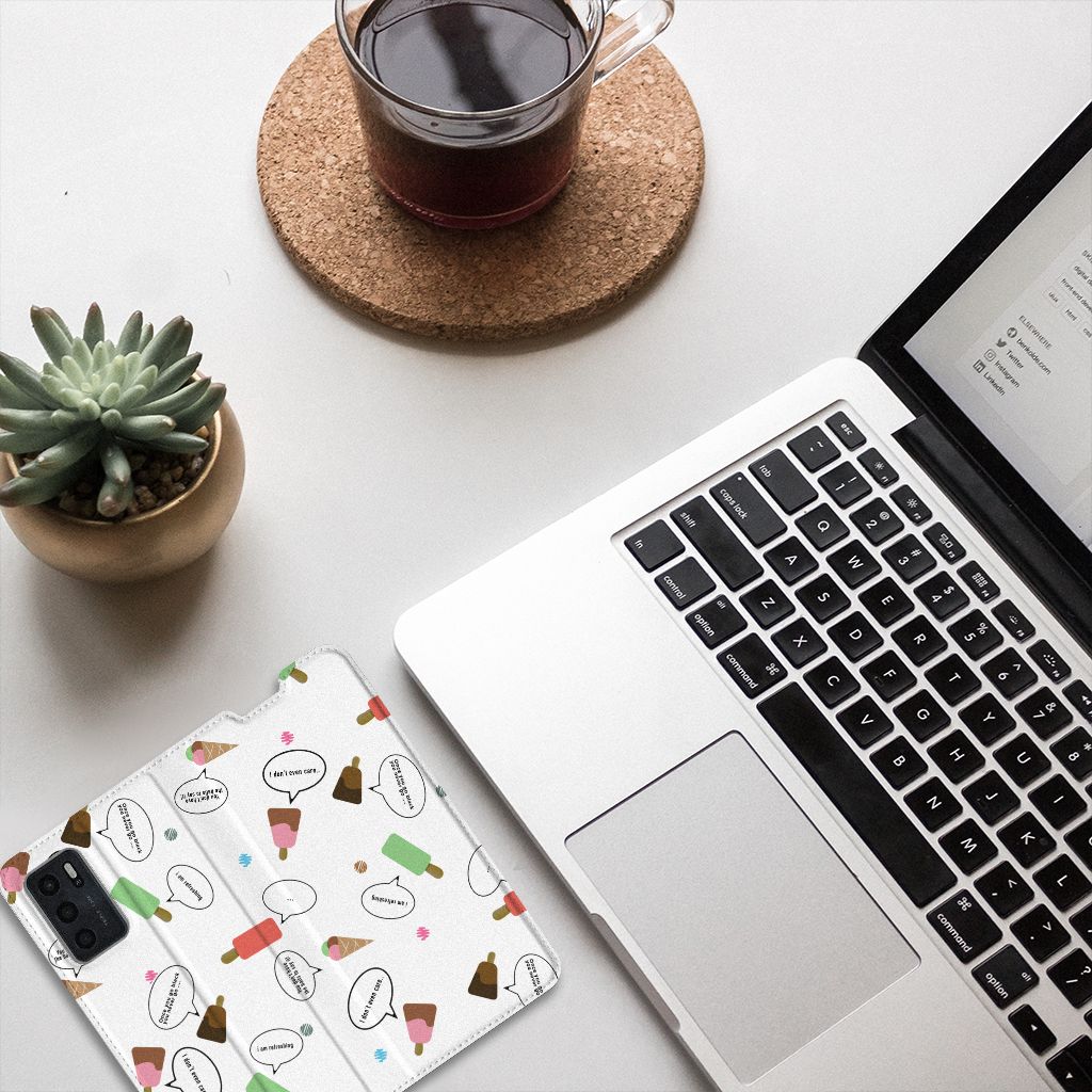 OPPO A54s | A16 | A16s Flip Style Cover IJsjes - B2C Telecom